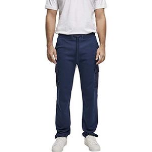 Urban Classics Heren joggingbroek met cargozakken Commuter sweatpants, sportbroek voor mannen in 2 kleuren, maten S - XXL, dark blue, XXL