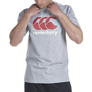Canterbury Heren T-shirt CCC logo, grijs (klassiek grijs gemêleerd), XS