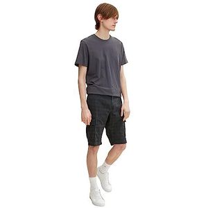 TOM TAILOR Uomini Cargo bermuda shorts met print 1030018, 29214 - Dark Grey Check Design, 32