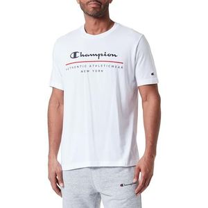 Champion Legacy Graphic Shop - New York S/S Crewneck T-shirt, wit, S heren SS24, Wit, S