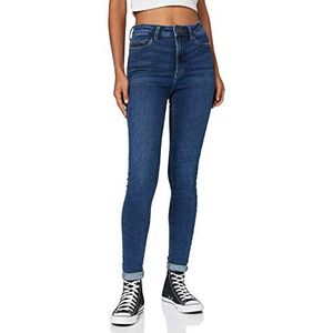 Noisy may Female Skinny Fit Jeans NMCallie Hoge Taille, donkerblauw (dark blue denim), 26W x 30L