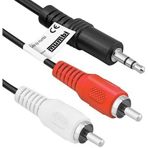mumbi 3,5 mm jack plug naar 2x stereo cinch chinch / 3m kabel