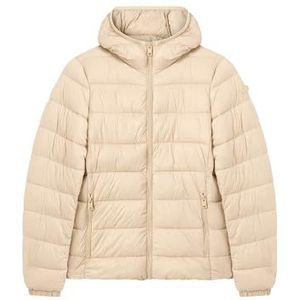 Champion Legacy Dames, licht outdoor polyfilled jas met capuchon, L, beige, Beige, L