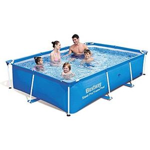 Bestway Steel Pro Frame rechthoekig zwembad, zonder pomp 259 x 170 x 61 cm blauw