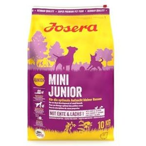 JOSERA MiniJunior Puppyvoer voor kleine rassen, 1 x 10 kg, voor een optimale ontwikkeling, super premium droogvoer voor groeiende honden, 1 stuk verpakt