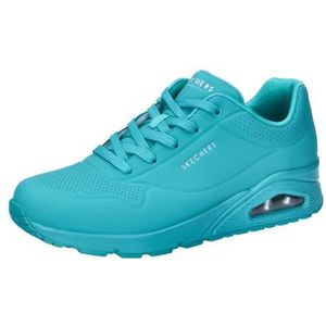 Skechers Uno Stand On Air dames Sneaker, Turkoois Durabuck Mesh, 38.5 EU