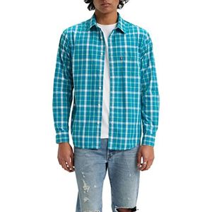 Levi's heren Sunset 1-Pocket Standard, Tatiana Plaid Ocean Depths, XS