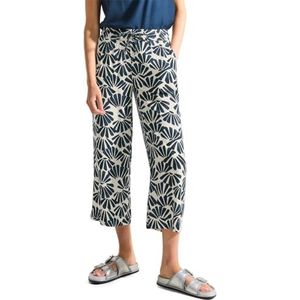 CECIL 3/4 broek met print, Dark Petrol Blue, L x 24L