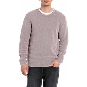 Replay Heren pullover katoen regular fit, 909 Amethist, XS