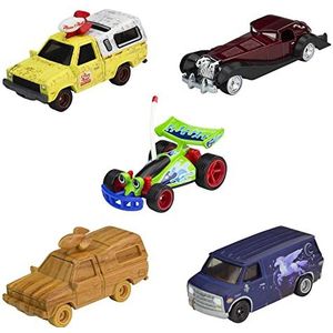 Hot Wheels Premium Disney 100 Set, 5 premium auto's met Disney thema uit Disney en Pixar, schaal 1:64, herinneringsset voor verzamelaars HKF06
