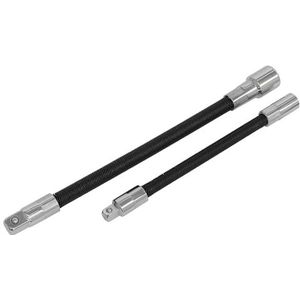 Sealey Ak7341 Flexibele Verlengingsadapter Set 2 Sc 1/4Sq X 150Mm En 3/8Sqx 200Mm