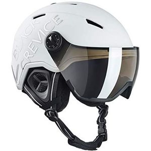 Black Crevice Skihelm Vail met vizier, mat wit/zilver, M (55-58 cm)