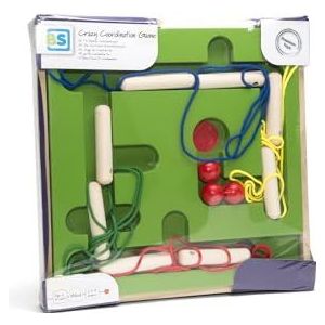 BS Toys GA204 Gek coördinatiespel - A Game for Groups-binnen & buiten plezier - van duurzaam hout voor 6 jaar en ouder 4-8 spelers, meerkleurig, eenheidsmaat