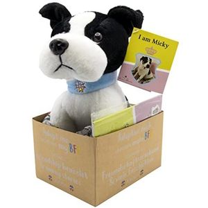 Joy Toy 20650 Prinses Maja van Hohenzollern Micky Adopt me pluche 18 cm met armband voor de nieuwe BFF en geïllustreerd voorleesboek in geschenkdoos 12 x 15 x 25 cm, multicolor, één maat