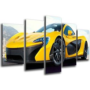 Muurbehang sportauto McLaren F1 GT geel Totale grootte: 165 x 62 cm XXL