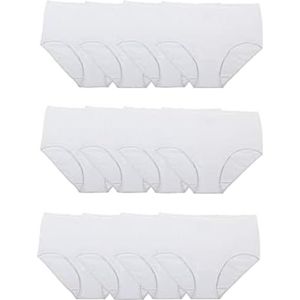Fruit of the Loom Women's Tag Free Cotton Brief Panties (Regular & Plus Size), Brief-12 Pack-White, 10