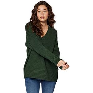 Mavi Dames V-hals sweater pullover geweer groen, X-klein, geweer groen, XS