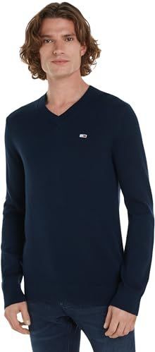 Tommy Jeans - Pullover - Donkere Nacht Navy - V-hals - Heren