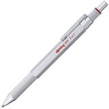 rOtring 600 3-in-1 veelkleurige pen en mechanisch potlood | 2 balpen fijne puntpunten (zwarte en rode inkt) | 1 mechanische potloodpunt (0,5 mm lood) | zwart vat