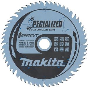 Makita Cirkelzaagblad voor Hout | Efficut | Ø 165mm Asgat 20mm 56T - B-57320
