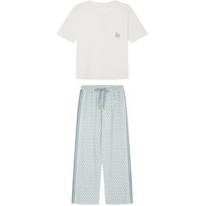 Women'Secret Capri Daily Aquamarine pyjama voor dames, Ivoor, XL