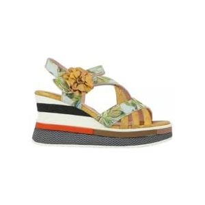 LAURA VITA Dames DACDDYO 039 Wedge Sandal, Jaune, 41 EU, geel, 41 EU