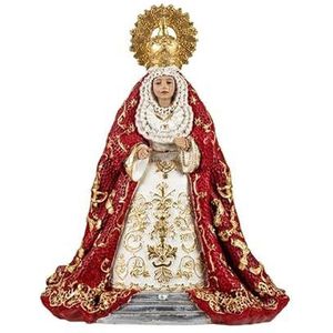 DRW Maagd van Macarena Red Queen en Lady van Sevilla van handbeschilderde hars, 12 x 10 x 15 cm