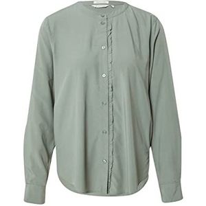 TOM TAILOR Dames Blouse met ruches 1028873, 15594 - Dusty Mid Olive, 42