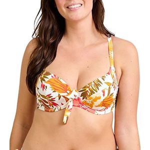 Sans Complexe Badpak voor dames, klassiek, beugel, Bedrukt, bloemenpatroon, wit/roze, 95C
