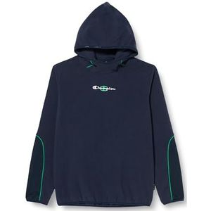 Champion Legacy Outdoor B-basketbalfilament, polar fleece, sweatshirt met capuchon, voor kinderen en jongens, Navy Blauw, 13-14 jaar