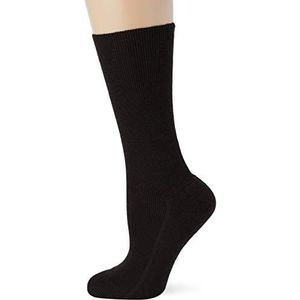Lusana Heren comfortabele steunsokken Middle Sokken, zwart (01), 44W x 45L