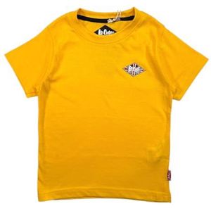 Lee Cooper, T-shirt, jongens, meisjes, (4 tot 14 jaar), poloshirt, tanktop, overhemd, bedrukt, kleding, uniseks, kinderen, sport, ademend, model GLC80701 TS S1-12A, geel, Geel, 12 Jaar
