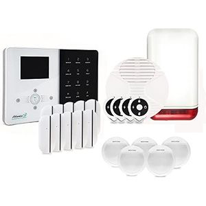 Atlantic'S Alarmsysteem voor thuis, draadloos, IPEOS Kit Extra MD-329R - alarminstallatie wifi - afstandsbediening