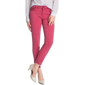 ESPRIT Skinny broek voor dames, satijn, stretch, Rood (Fuchsia 672), 38W x 28L