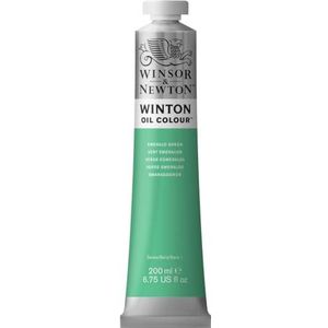 Winsor & Newton 1437241 Winton fijne olieverf van hoge kwaliteit met gelijkmatige consistentie, lichtecht, hoge dekkingskracht en rijk aan pigmenten - 200ml Tube, Emerald Green