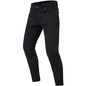 REBELHORN Classic III Motorjeans voor heren | aramidevezelvoering | SAS-Tec knie- en heupbeschermers | Skinny Fit, Zwart, 30W / 32L