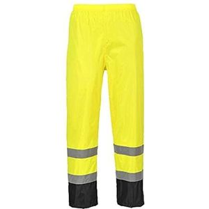 Portwest H444 Hi-Vis Klassieke Tweekleuren Regenbroek, Geel/Zwart, Grootte M