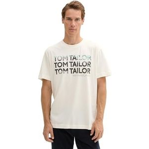 TOM TAILOR T-shirt voor heren, 10332 - Off White, XL