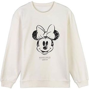 Minnie Mouse sweatshirt - beige - maat M - van 100% katoen, 240 g/m², motief Minnie Mouse, origineel product, ontworpen in Spanje