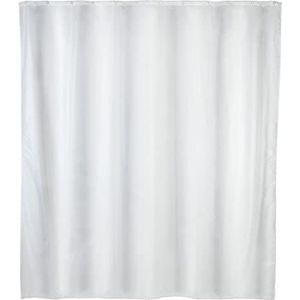 WENKO Wit douchegordijn 180x200 cm - hoogwaardige textielstof afwasbaar polyester 180x200 cm - wit