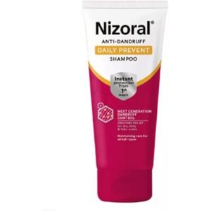 Nizoral Daily Prevent Shampoo 200ml, Stopt roos terugkeren van de 1e wasbeurt, 24 uur jeuk verlichting, hydraterende verzorging voor alle haartypes