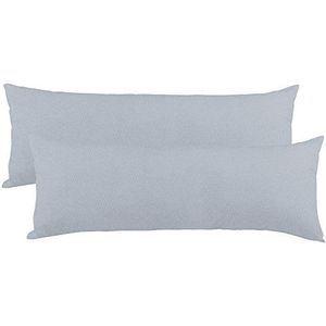 aqua-textil Classic Line kussensloop voor zijslapers, 40 x 120 cm, zilvergrijs katoenen kussensloop, ritssluiting