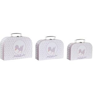 Caja Set van 3 kartonnen metallic 28 x 9,5 x 20 patenten