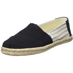 TOMS Dames Alpargata Touw Classic Loafer Flat, Donker zwart, 42.5 EU