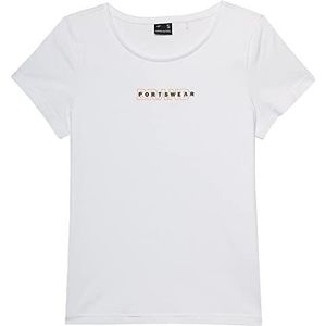 4F T-shirt voor dames, Wit, XXL