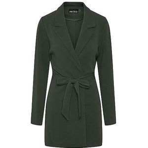 Bestseller - Dames Pcnora Ls Coatigan Noos - Blazer - Blauw - Duurzaam Materiaal