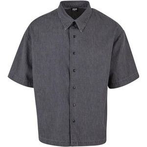 Urban Classics Heren overhemd lichtgewicht denim shirt midgrey XL, Midgrey, XL