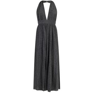 nolie Maxi-jurk voor dames, zwart, zilver, S
