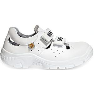 ABEBA 2616 S1 ESD-sandaal, antislip PU-zool, wit, maat 42