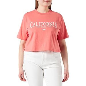 JACK&JONES Dames JJXX JXBROOK SS Relaxed Vint Tee SN T-shirt, Tea Rose/Detail:Helder Witte Print CALI 3, XL